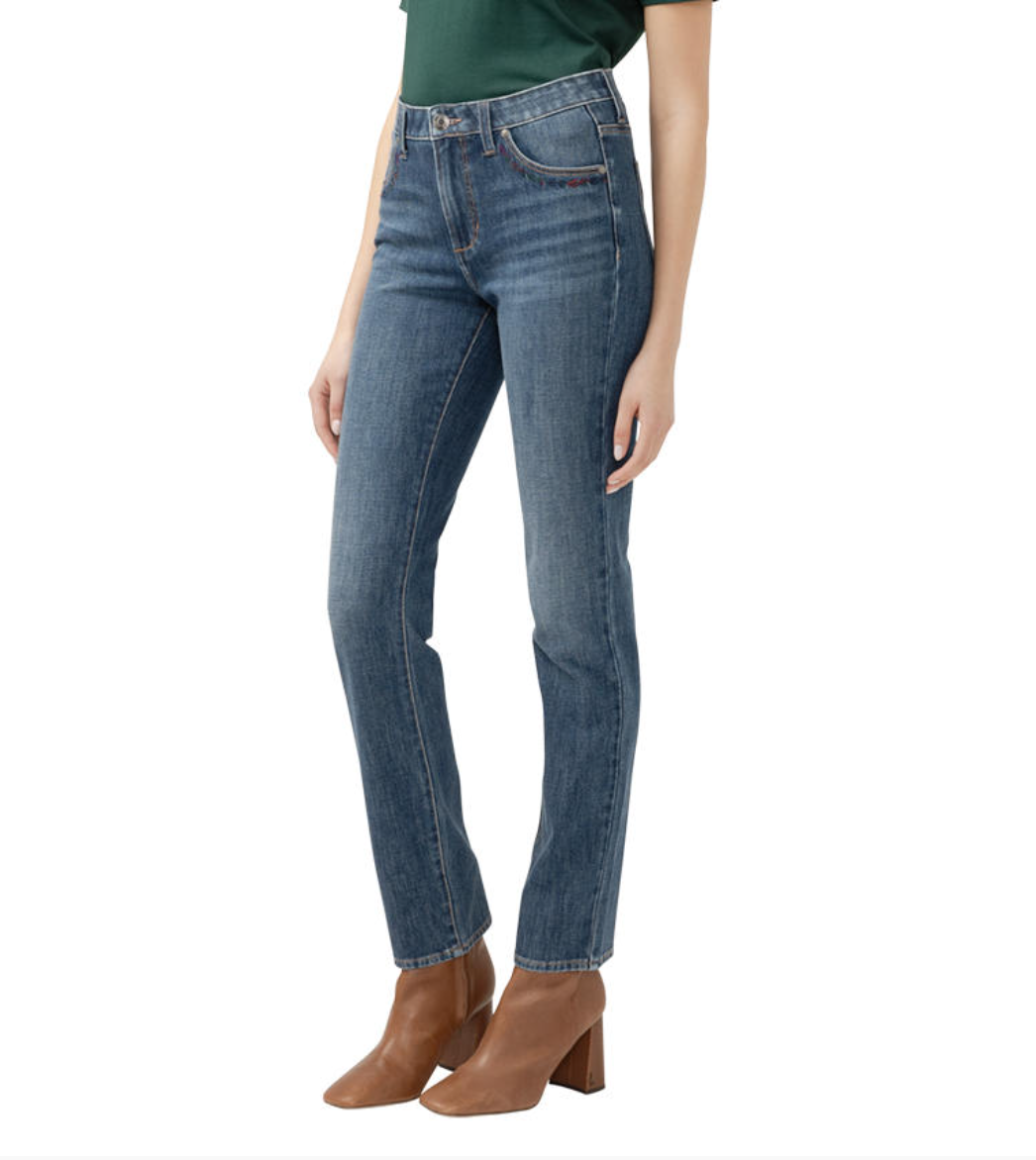 Jag Ruby straight jeans (zip), embroidered pockets