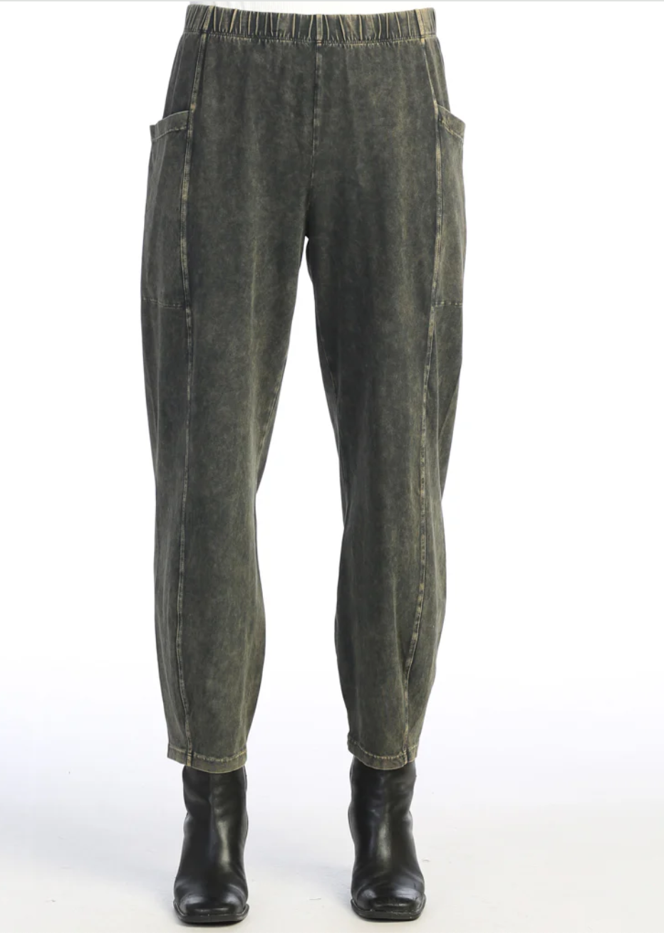 Jess & Jane pant M100, cotton mineral wash lantern (2 colors)