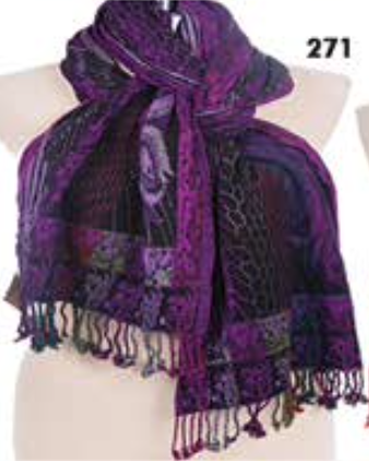 Rapti scarf 8402LY, silk/lycra print (12+ prints/colors)