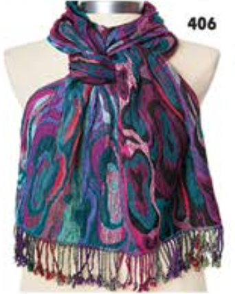 Rapti scarf 8402LY, silk/lycra print (12+ prints/colors)