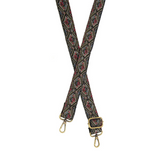 Joy Susan embroidered guitar strap, 2" wide (5 colors)