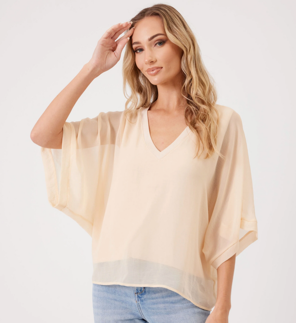 Camisa Kylie Paige Jayla, gasa transparente