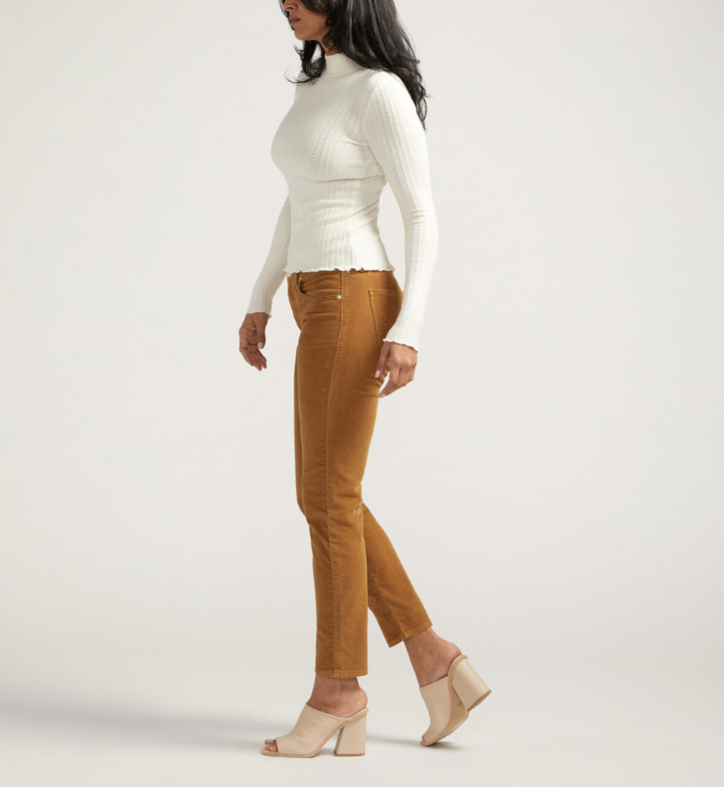 Jag Cassie straight corduroys, mid-rise, zip (2 colors)