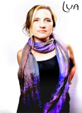 Lua scarf, watercolor silk