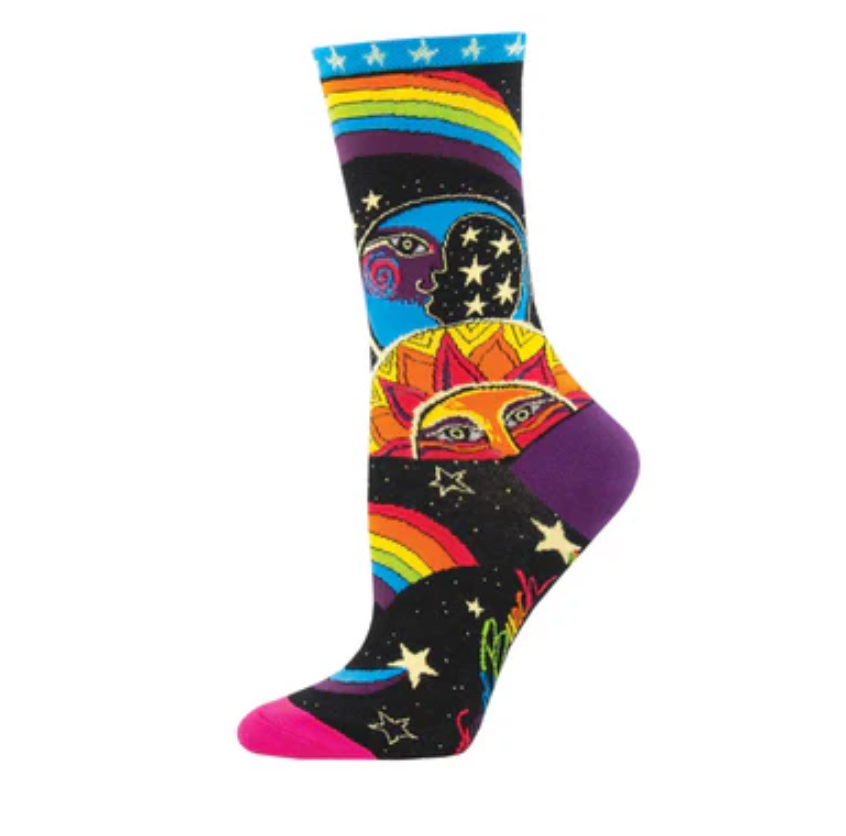 Socksmith licensed-graphic cotton crew, women's sizing (12+ styles)