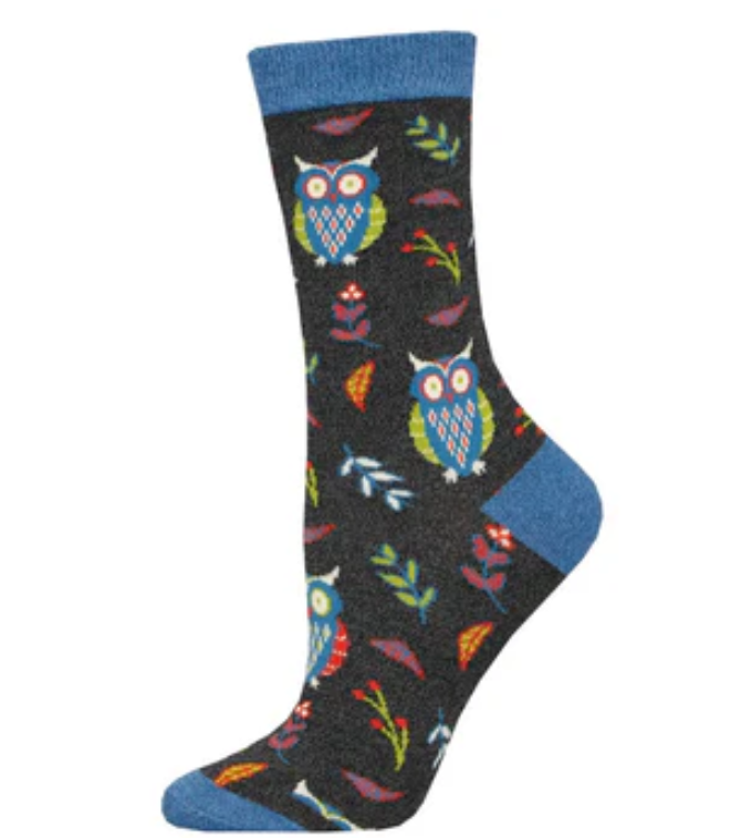 Socksmith bamboo graphic crew, women's sizing (20+ patterns)