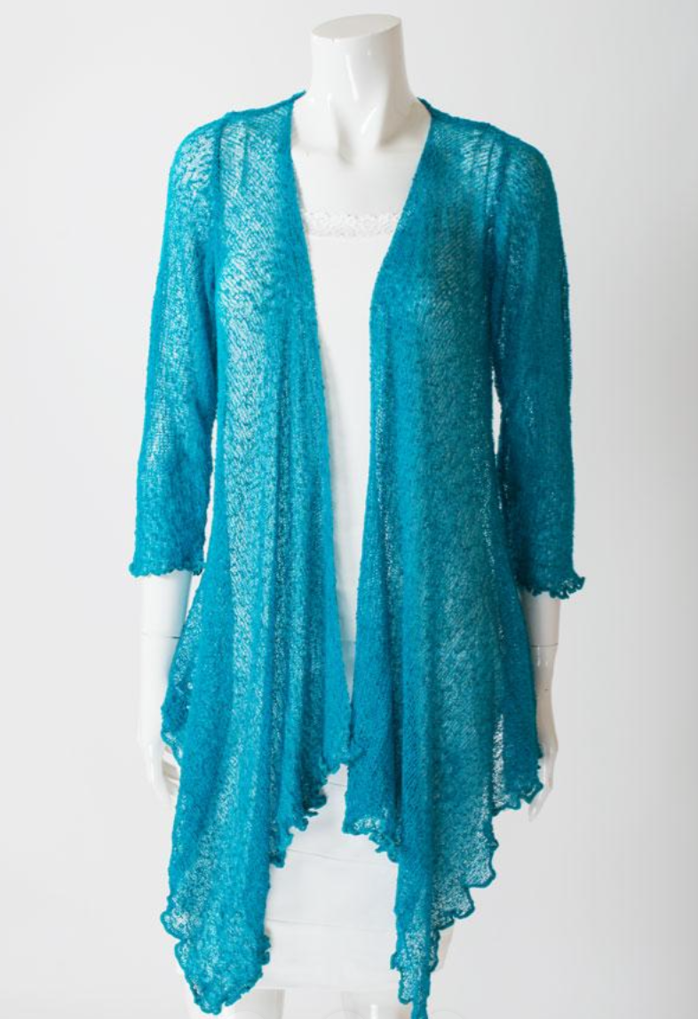 Blue Sky cardigan, long mesh shrug (7 colors)