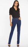 NYDJ Marilyn straight jeans (mid-rise, zip) 4 washes