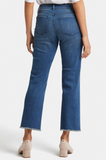 NYDJ Marilyn straight ankle jeans, frayed-hem Blue Ridge wash