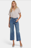 NYDJ Teresa wide leg ankle jeans, Majorca Bay wash 3" hem