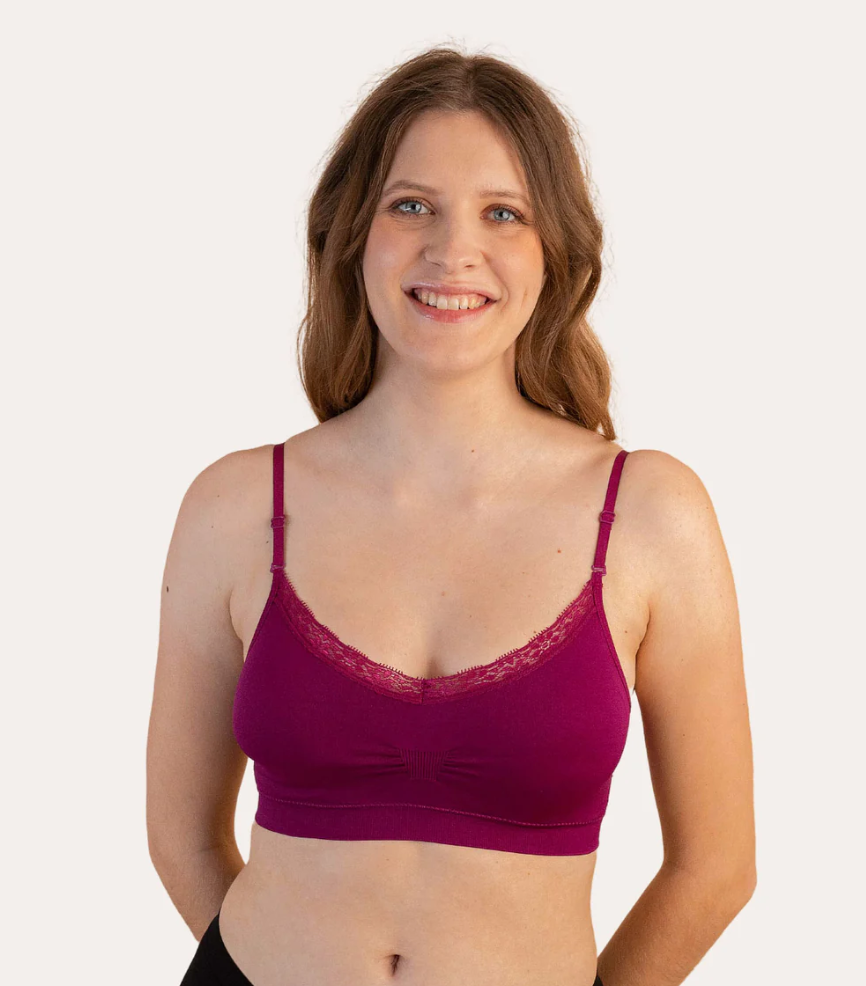 Coobie/Joy Bra, 9042 v-neck lace-trim ONE size