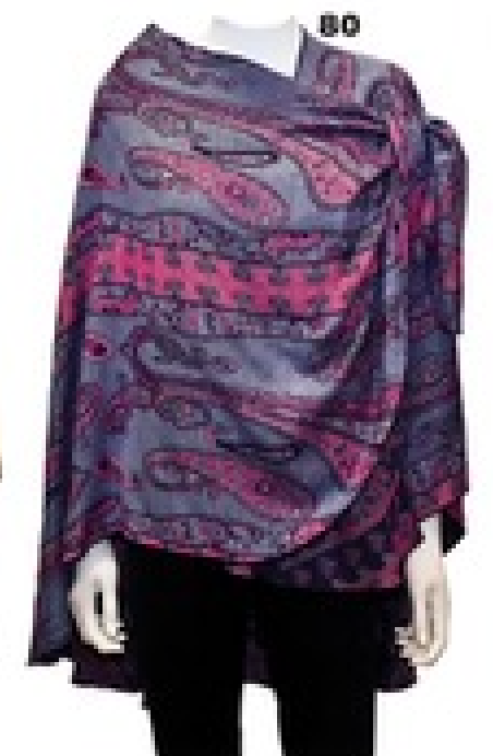 Rapti circle shawl, cashmere print