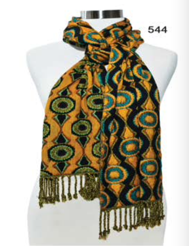 Rapti scarf 8402LY, silk/lycra print (12+ prints/colors)