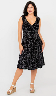 Blue Sky Pamela dress, bamboo Polka