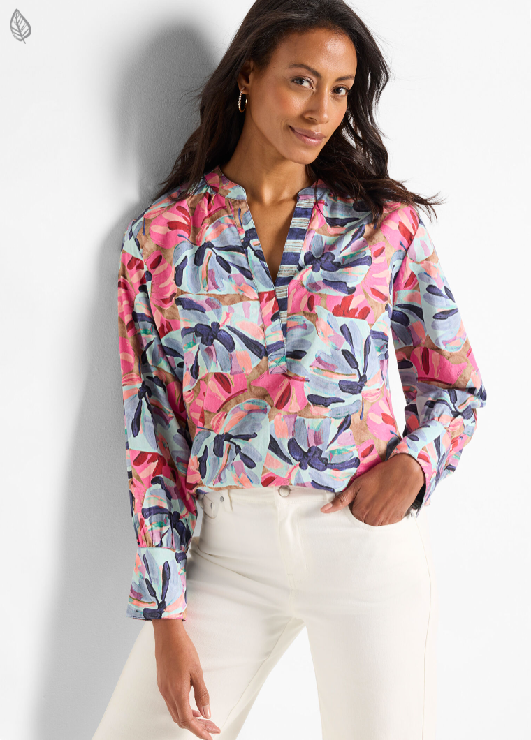 Nic + Zoe shirt 251610, firework foliage