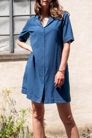 Bibico Lina sun dress, textured denim