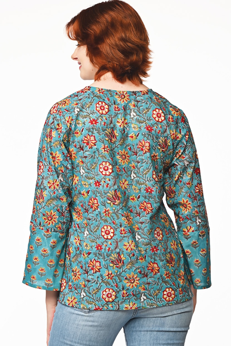 Sevya Devani tunic, block print