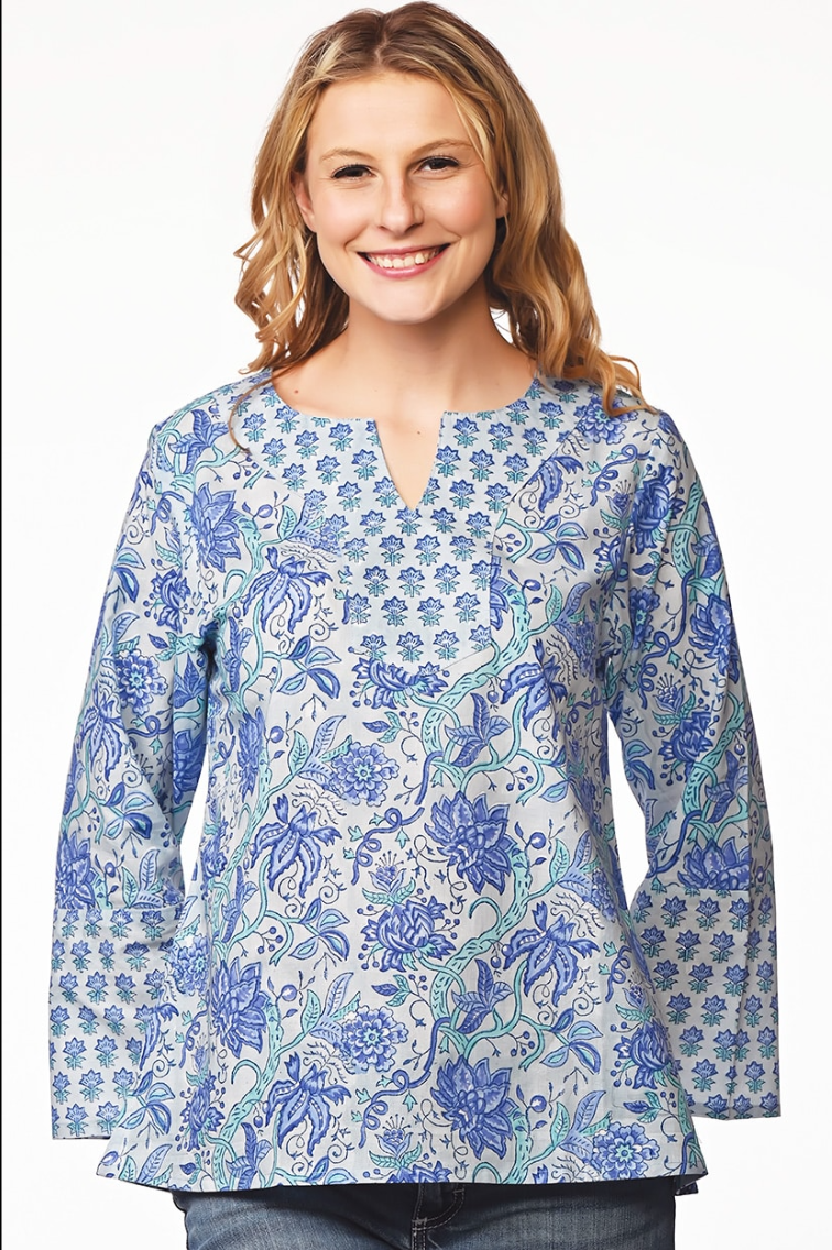 Sevya Devani tunic, block print