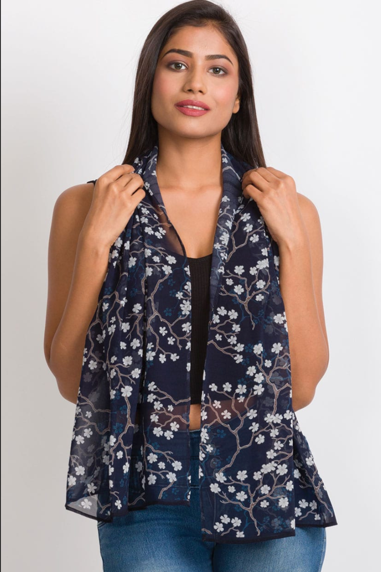 Sevya Sahila scarf, cupro georgette