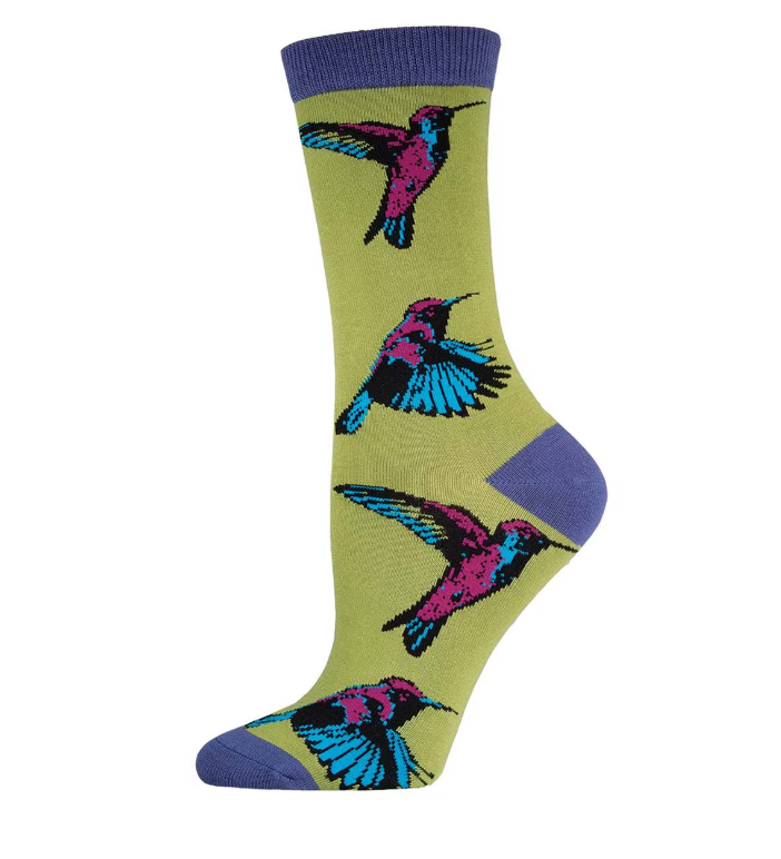 Socksmith bamboo graphic crew, women's sizing (35+ patterns)