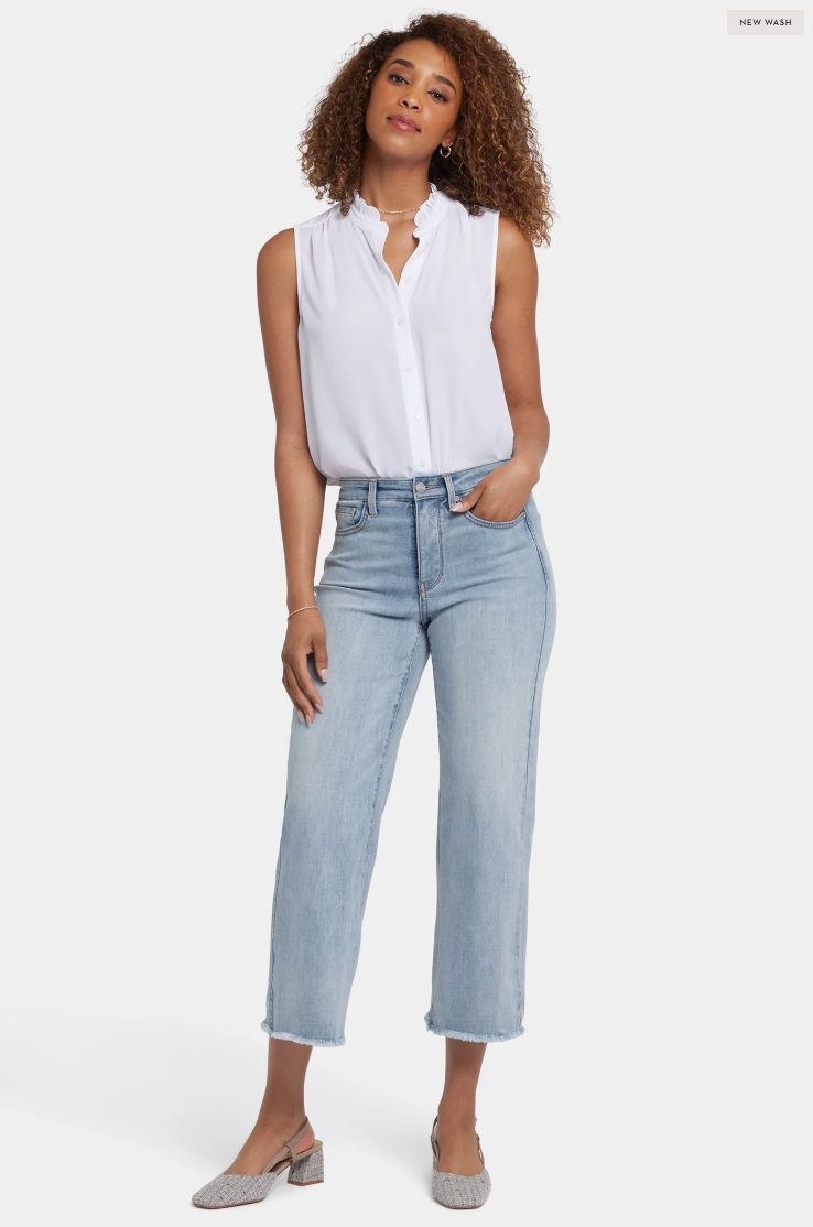 NYDJ Coco wide leg crop, high-rise relaxed