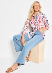 Nic + Zoe shirt 251605, color wash cotton