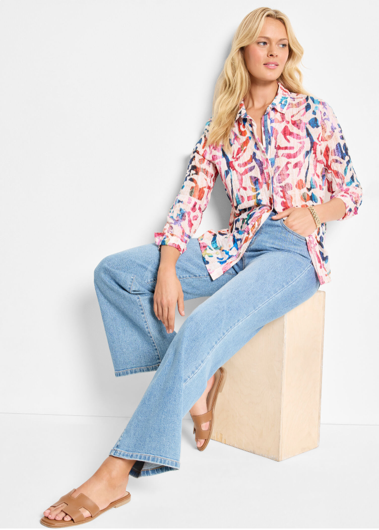 Nic + Zoe shirt 251605, color wash cotton