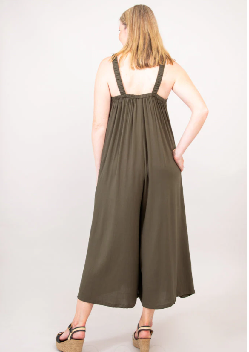 Blue Sky Joanna jumpsuit, linen-bamboo Khaki