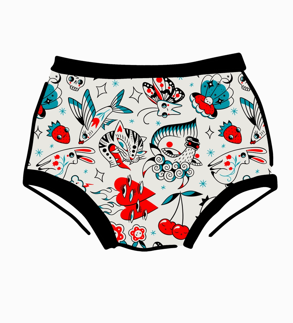 Thunderpants panties, Original Inked Up print