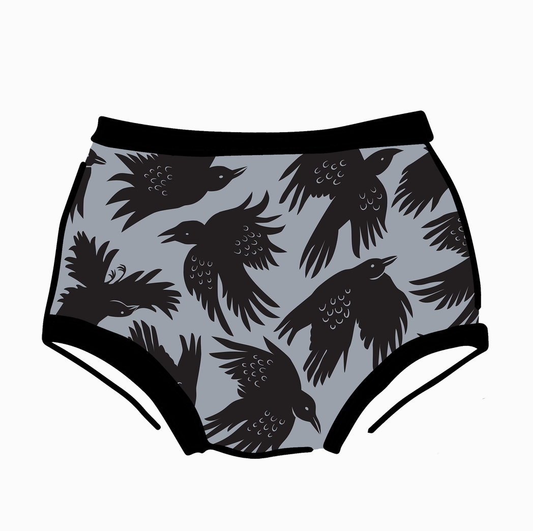 Thunderpants panties, Original So It Crows print