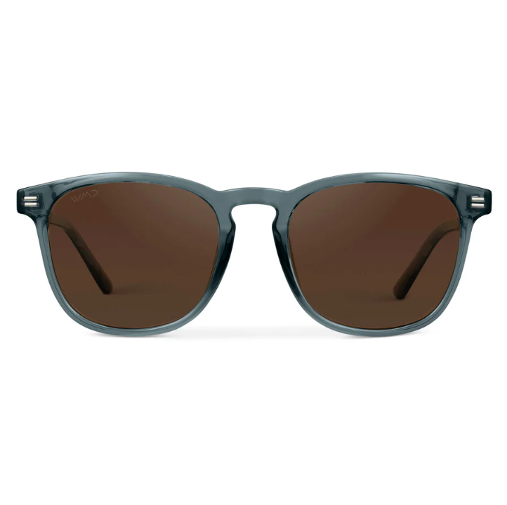 WMP Nick polarized sunglasses, crystal stone blue/black lens