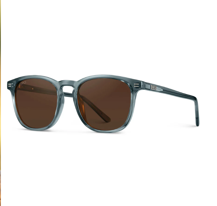 WMP Nick polarized sunglasses, crystal stone blue/black lens