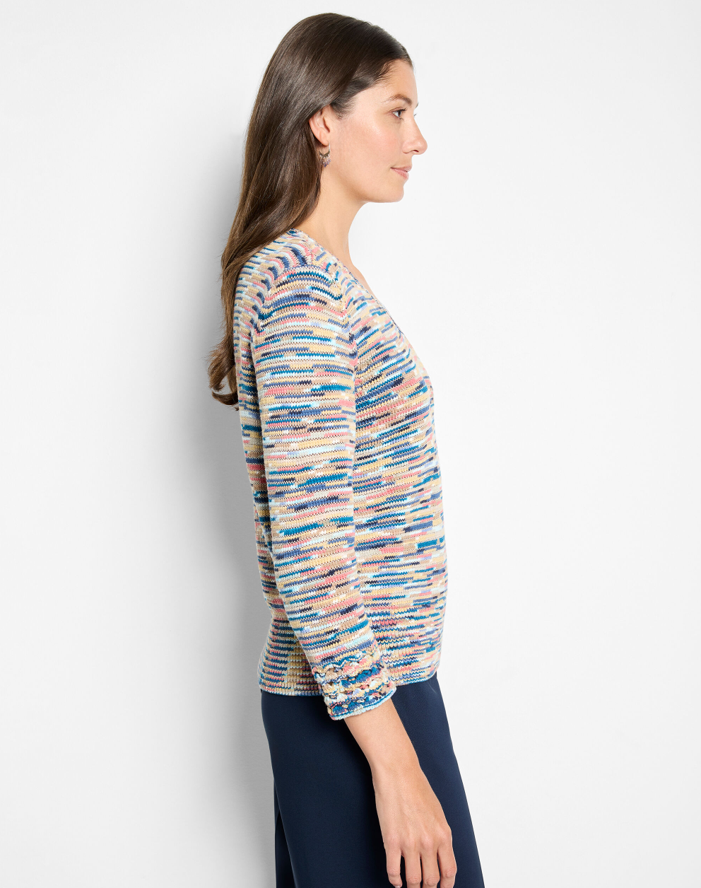 Nic + Zoe sweater 251111, mixed up space dye