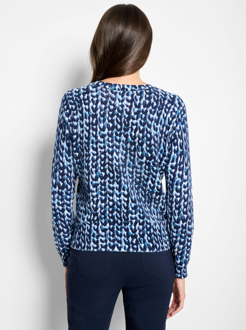 Nic + Zoe sweater 251188, knit-stitch pure cotton