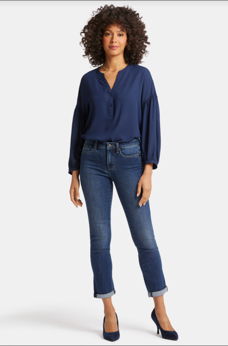 NYDJ Sheri slim ankle jeans, rolled cuff Wellspring
