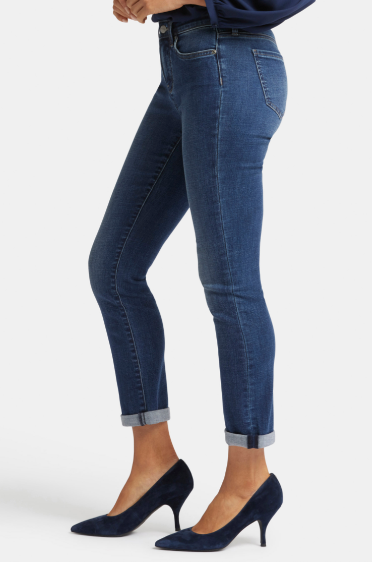 NYDJ Sheri slim ankle jeans, rolled cuff Wellspring