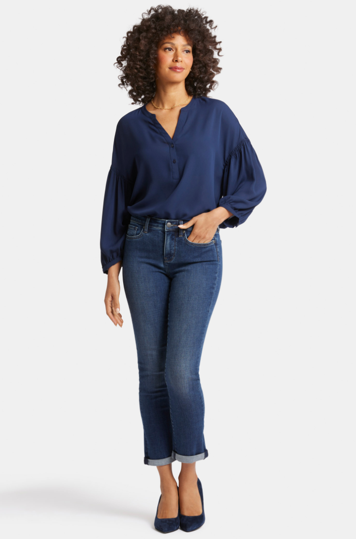 NYDJ Sheri slim ankle jeans, rolled cuff Wellspring