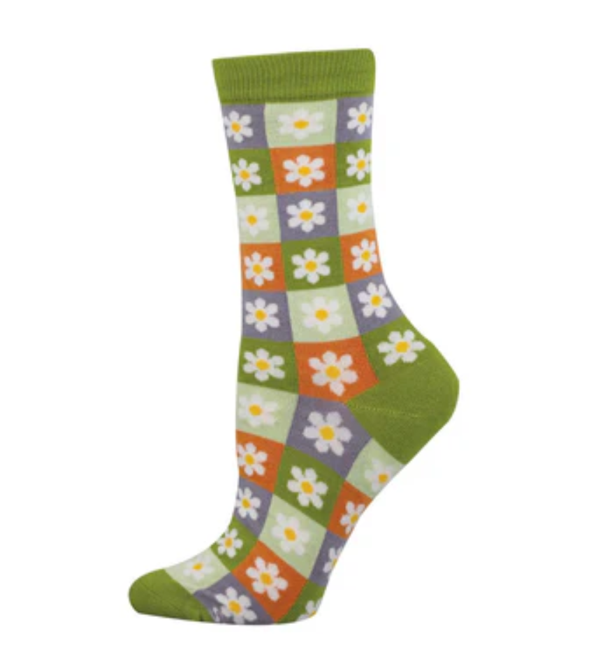 Socksmith bamboo graphic crew, women's sizing (35+ patterns)