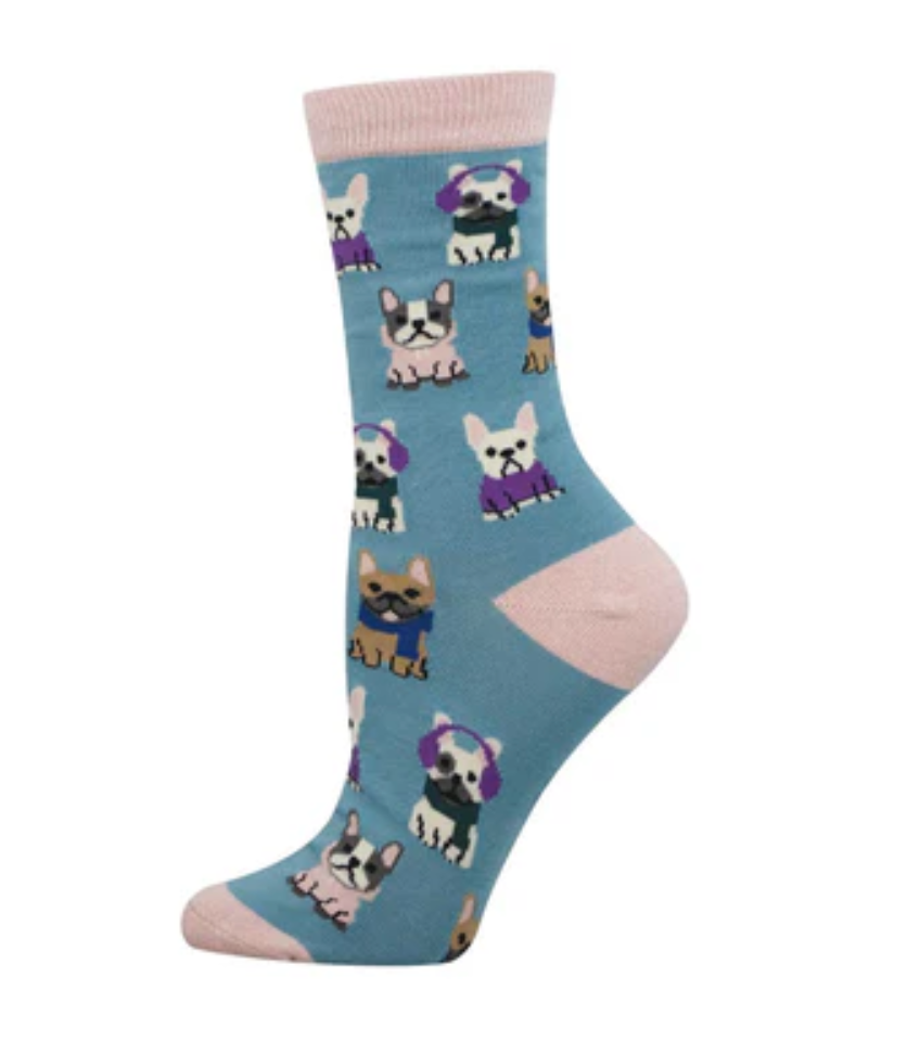 Socksmith bamboo graphic crew, women's sizing (35+ patterns)