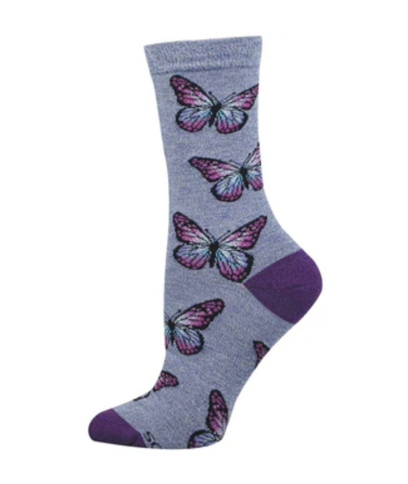 Socksmith bamboo graphic crew, women's sizing (35+ patterns)