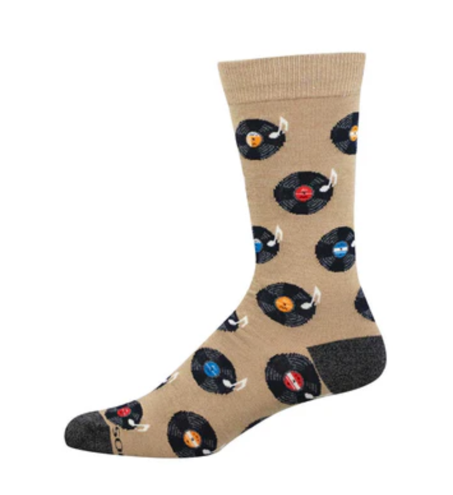 Socksmith bamboo graphic crew, MEN's sizing (7 patterns)
