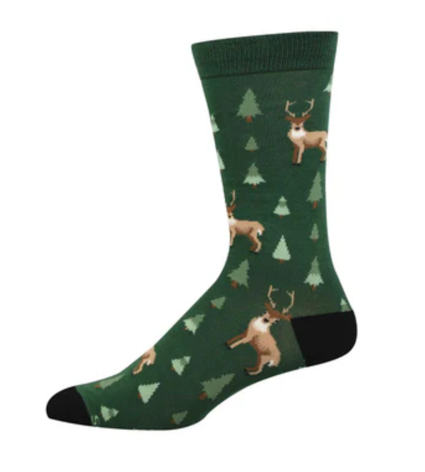 Socksmith bamboo graphic crew, MEN's sizing (7 patterns)