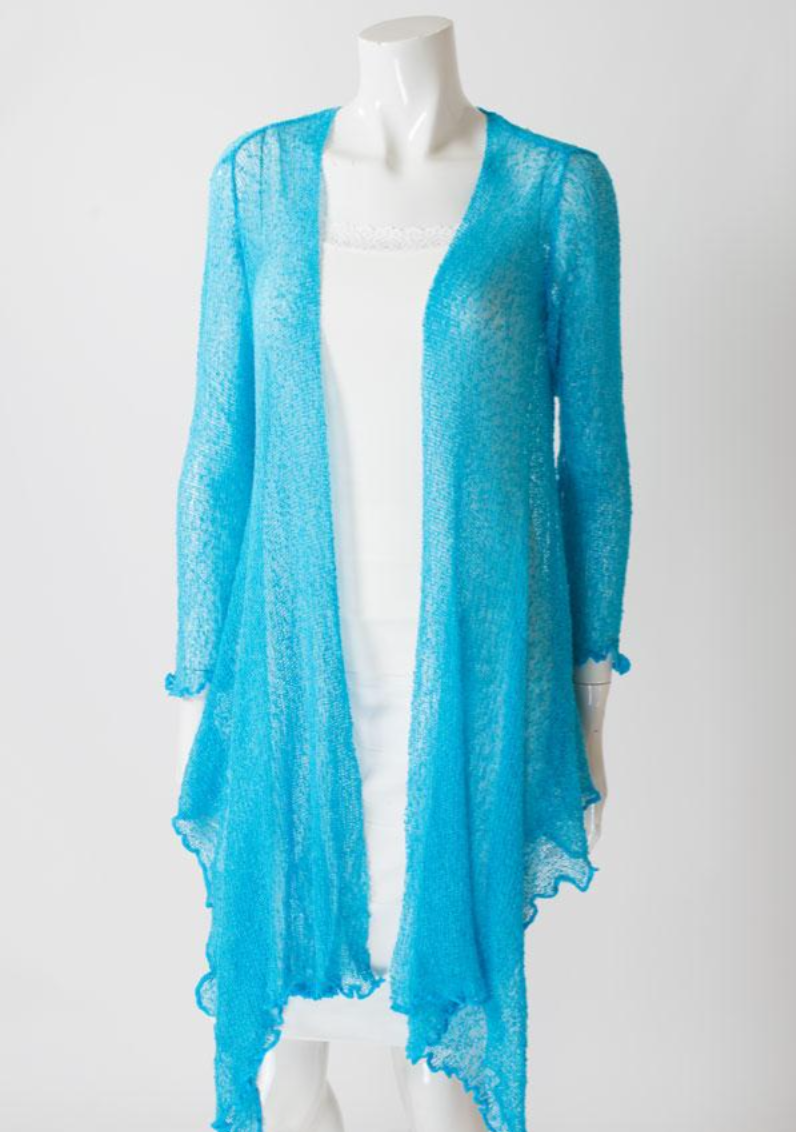 Blue Sky cardigan, long mesh shrug (14 colors)