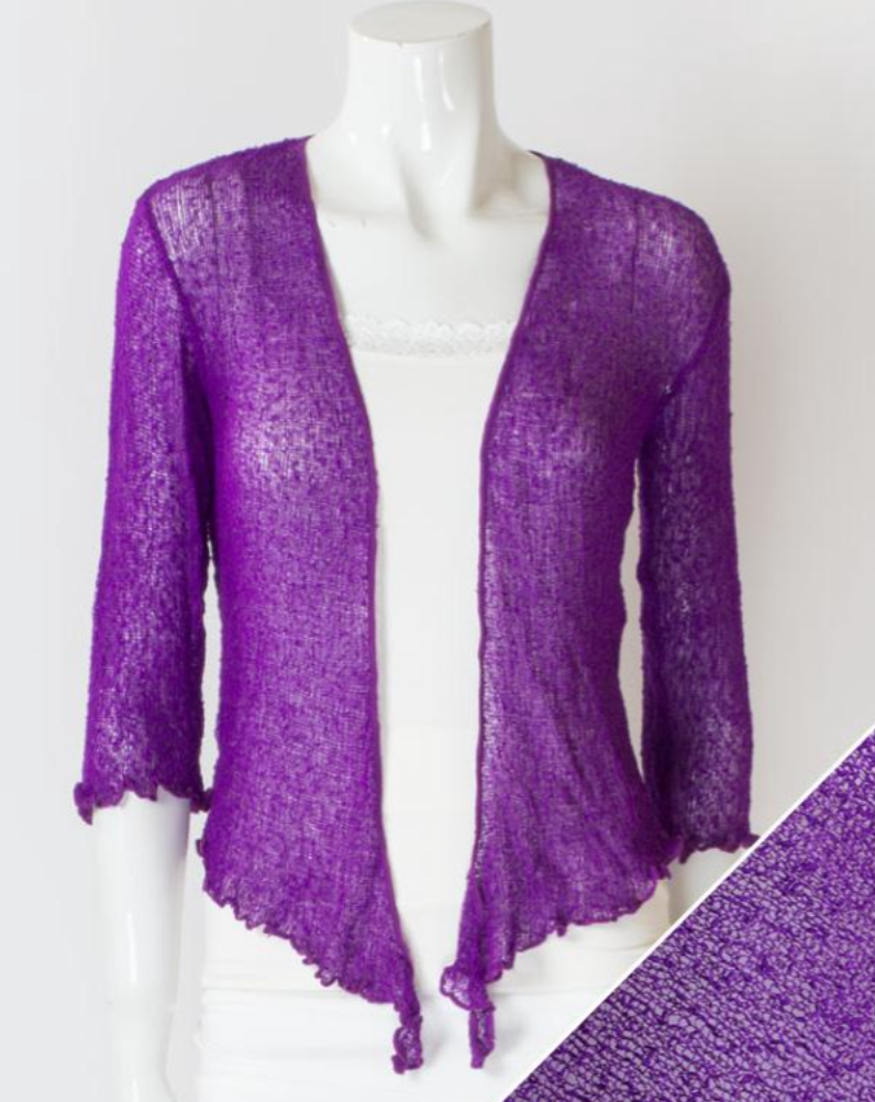 Blue Sky cardigan, short mesh shrug (18 colors)