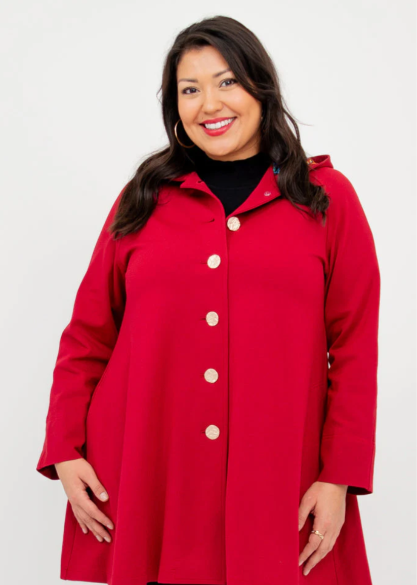 Blue Sky Florence coat/jacket, satin-lined hoodie