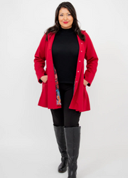 Blue Sky Florence coat/jacket, satin-lined hoodie