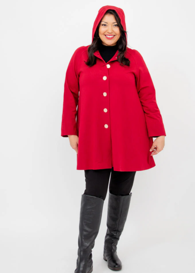 Blue Sky Florence coat/jacket, satin-lined hoodie