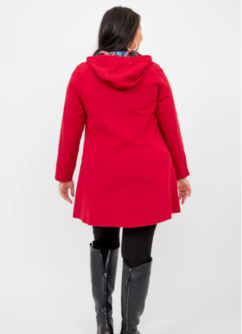 Blue Sky Florence coat/jacket, satin-lined hoodie