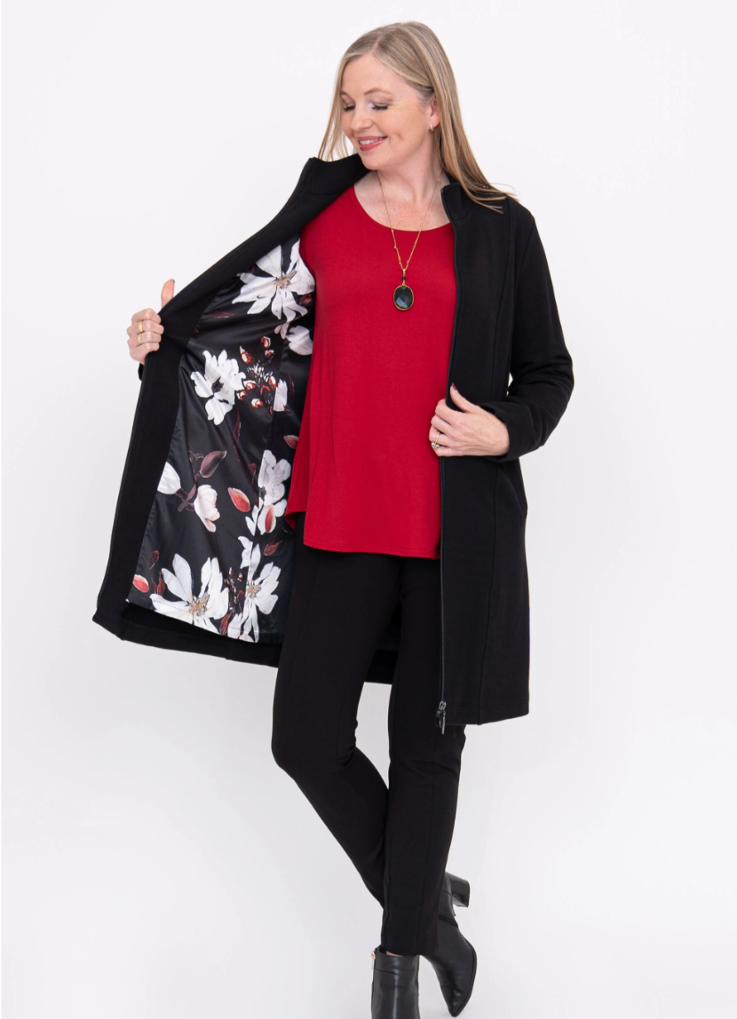 Blue Sky Tracy coat/jacket, satin-lined zip