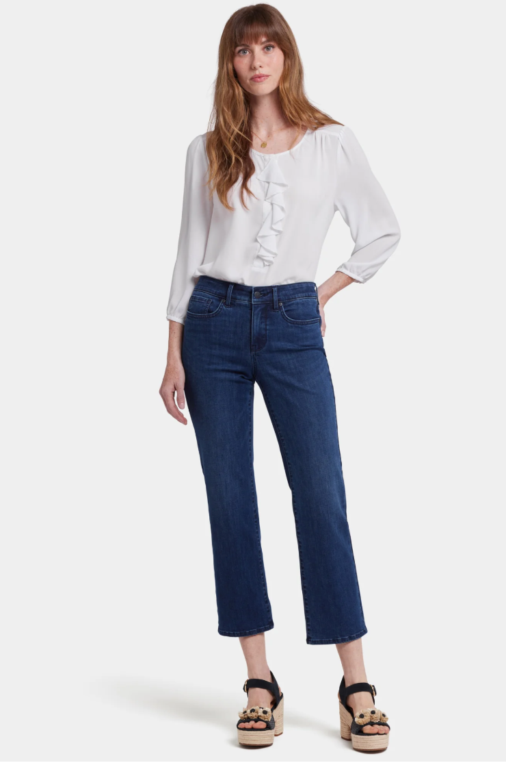NYDJ Marilyn straight ankle jeans, Ibiza Blues wash